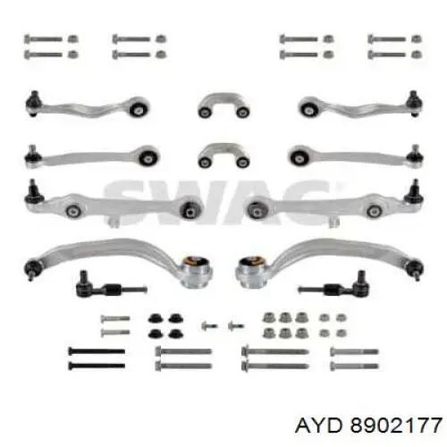 Комплект рычагов передней подвески AYD 8902177 цена, от 187.22 USD