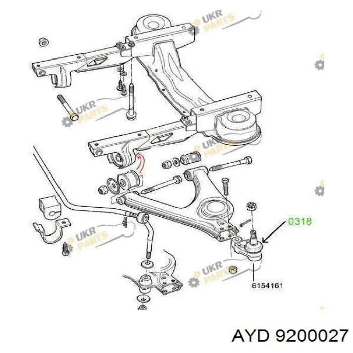 Нижняя шаровая опора DP Group SS1156