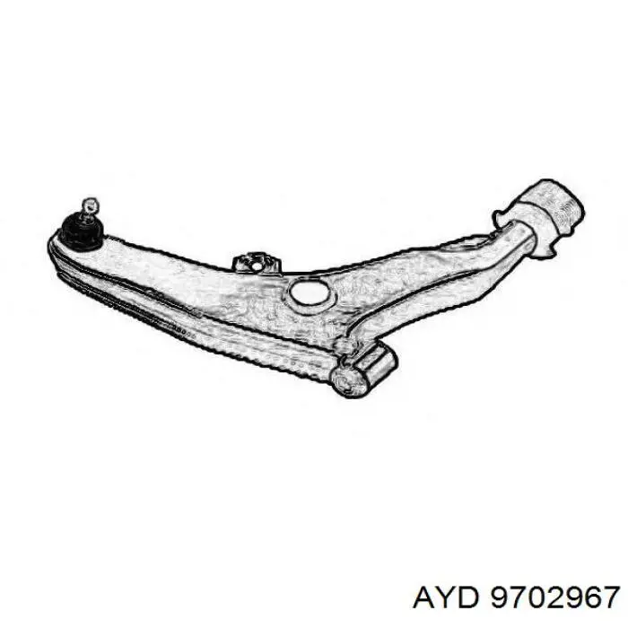 Важіль передньої підвіски нижній, лівий 9702967 AYD