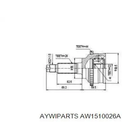 ШРУС наружный передний AW1510026A Aywiparts