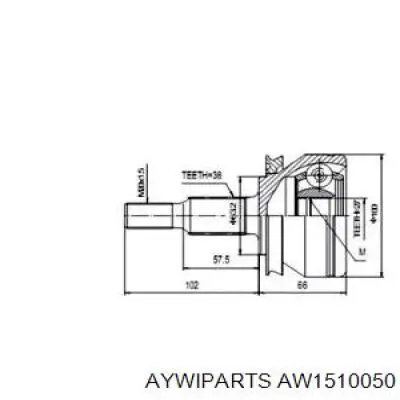 ШРУС наружный передний AW1510050 Aywiparts