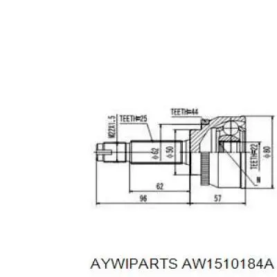 ШРУС наружный передний AW1510184A Aywiparts