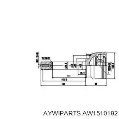 ШРУС наружный передний AW1510192 Aywiparts