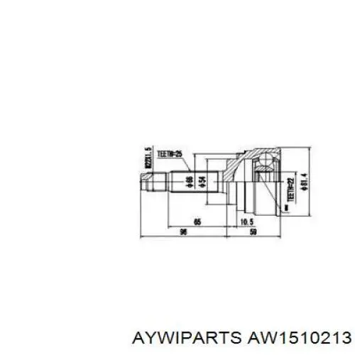 ШРУС наружный передний AW1510213 Aywiparts