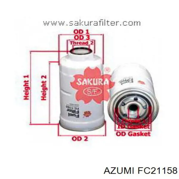 FC21158 Azumi Фильтр топлива