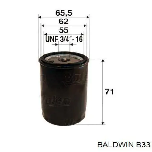 B33 Baldwin масляный фильтр