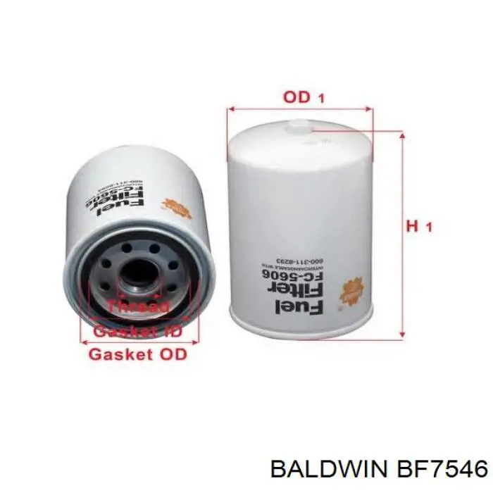 BF7546 Baldwin топливный фильтр