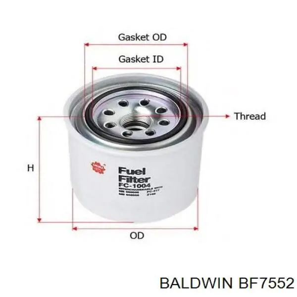 BF7552 Baldwin топливный фильтр