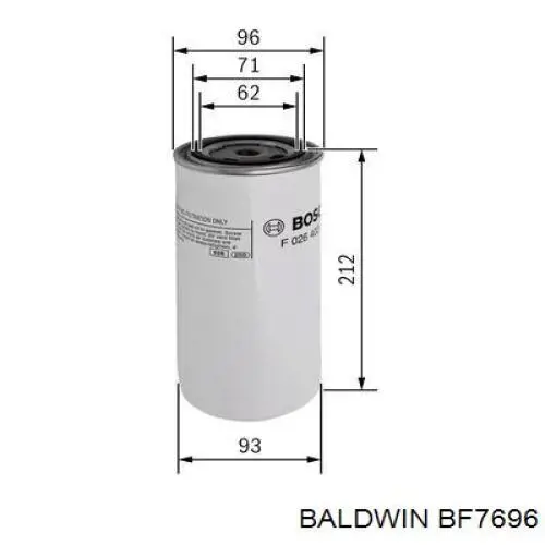 BF7696 Baldwin Фильтр топлива