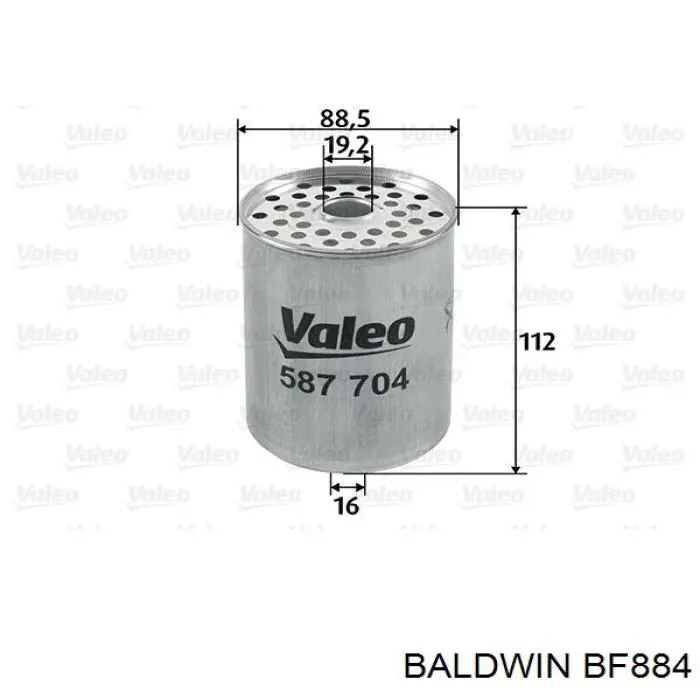 Фильтр тонкой очистки топлива Baldwin BF884 цена, от 3.80 USD