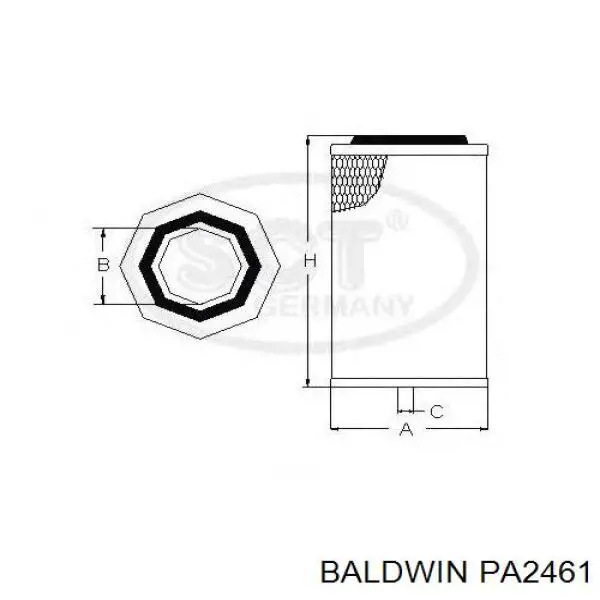 Воздушный фильтр PA2461 Baldwin