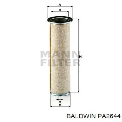 Воздушный фильтр PA2644 Baldwin