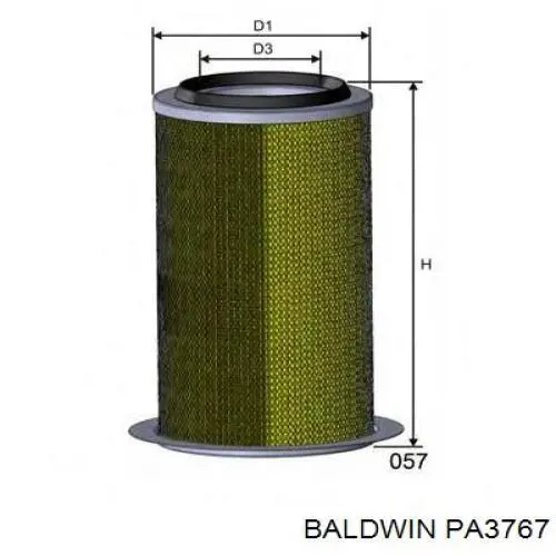 PA3767 Baldwin воздушный фильтр