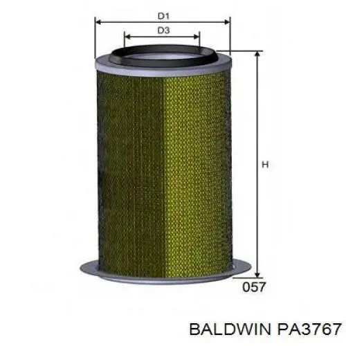 Воздушный фильтр PA3767 Baldwin