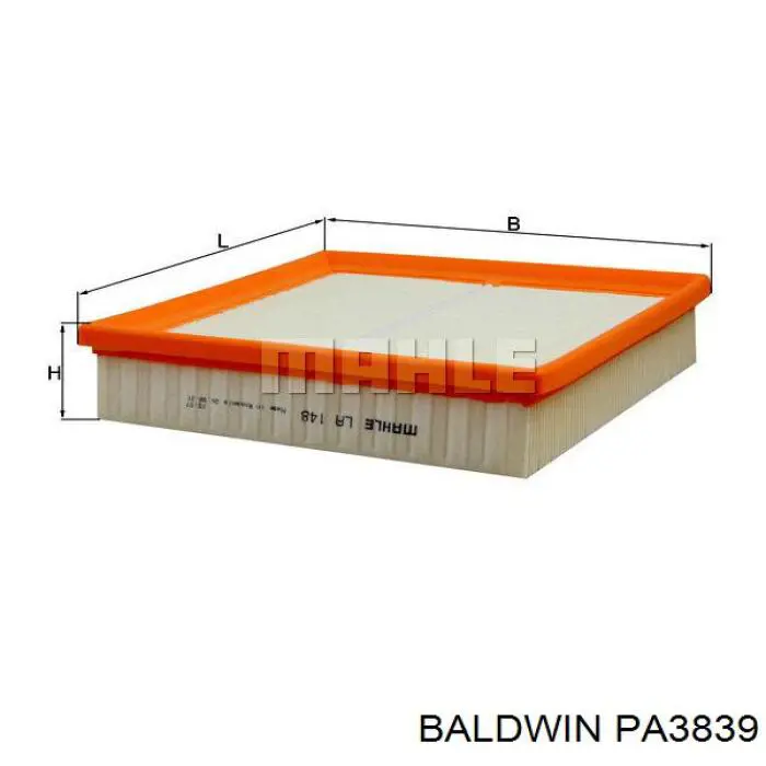 Купить PA3839 Baldwin Фильтр салона угольный