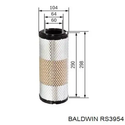 Воздушный фильтр RS3954 Baldwin