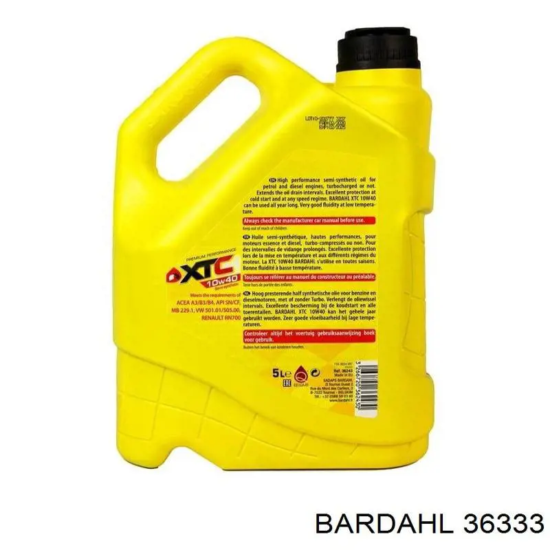 Моторное масло Bardahl (36333)