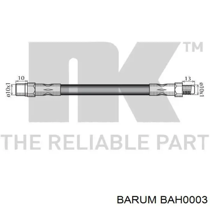 Купить BAH0003 Barum Задний тормозной шланг