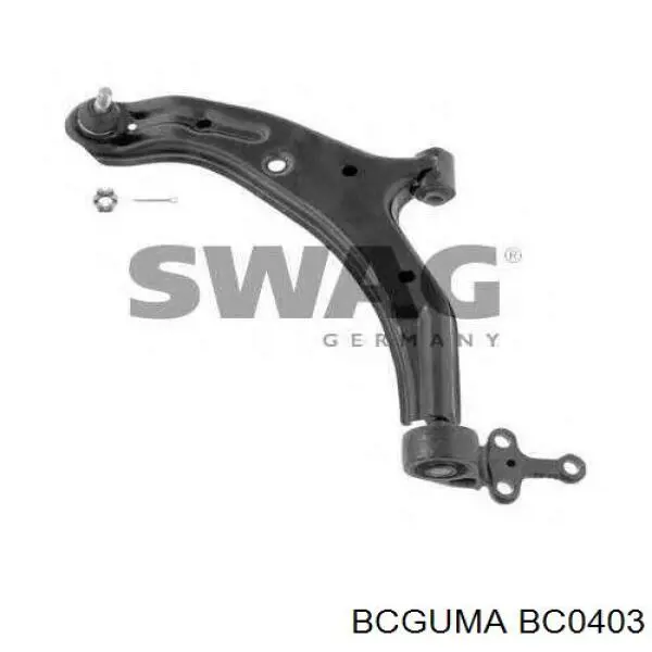 Suspensión, brazo oscilante trasero inferior BC0403 Bcguma