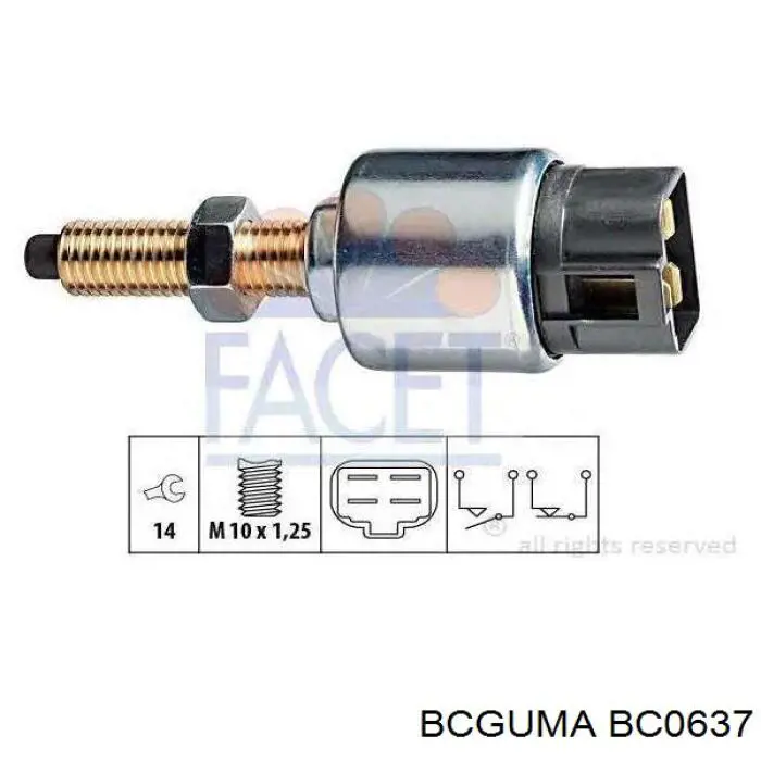 BC0637 Bcguma Сайлентблок задней поперечной тяги