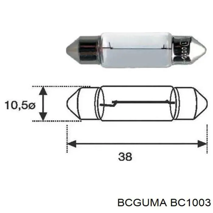 BC1003 Bcguma сайлентблок амортизатора переднего