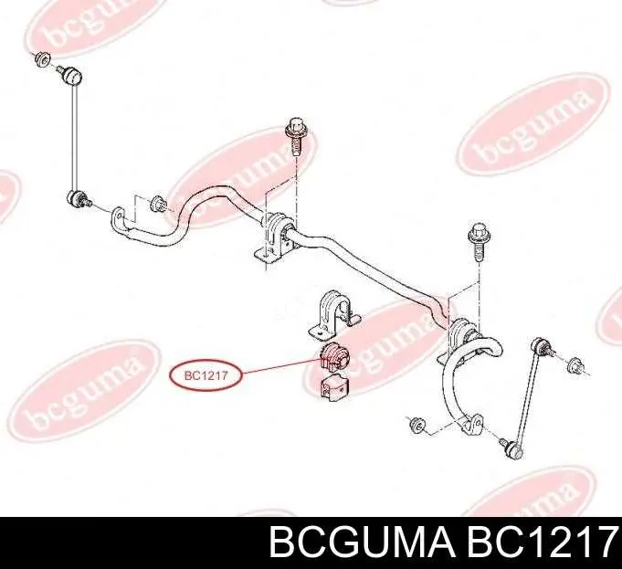 BC1217 Bcguma втулка стабилизатора переднего