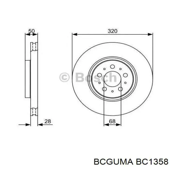 Втулка стабилизатора переднего BC1358 Bcguma