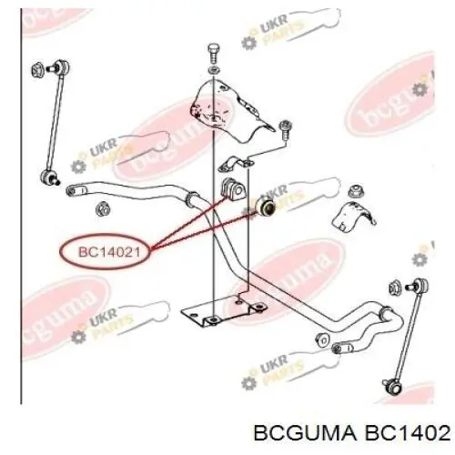 Втулка стойки стабилизатора Bcguma BC1402