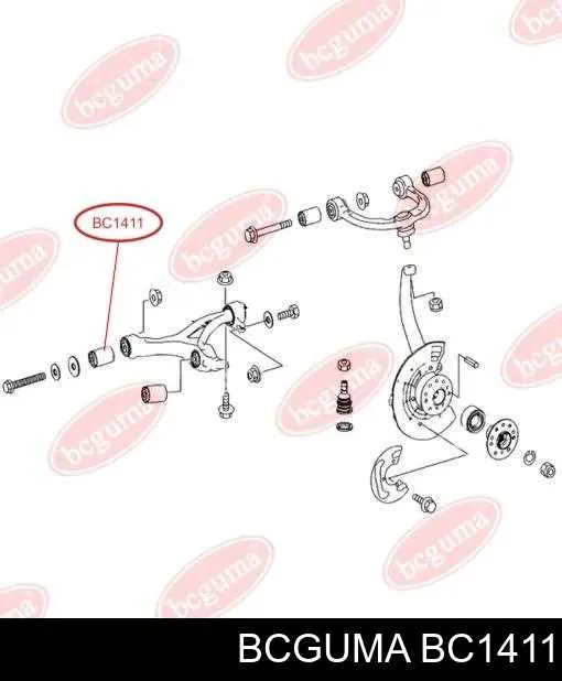 Сайлентблок переднего нижнего рычага BC1411 Bcguma