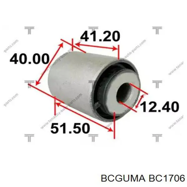 Купить BC1706 Bcguma Сайлентблок заднего поперечного рычага