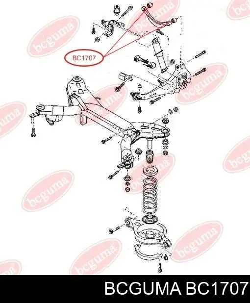 BC1707 Bcguma сайлентблок заднего верхнего рычага