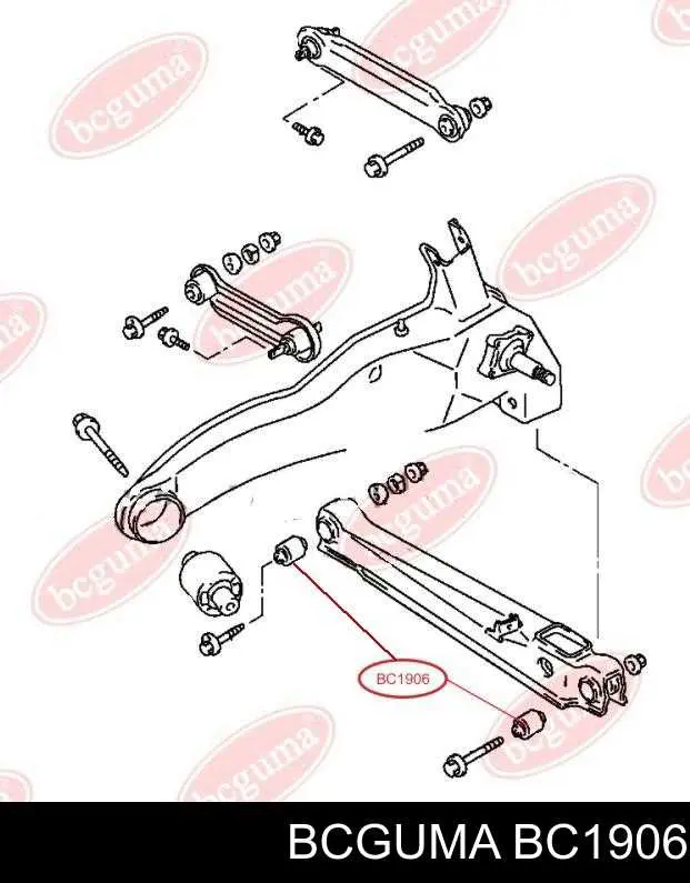 Сайлентблок заднего нижнего рычага BC1906 Bcguma