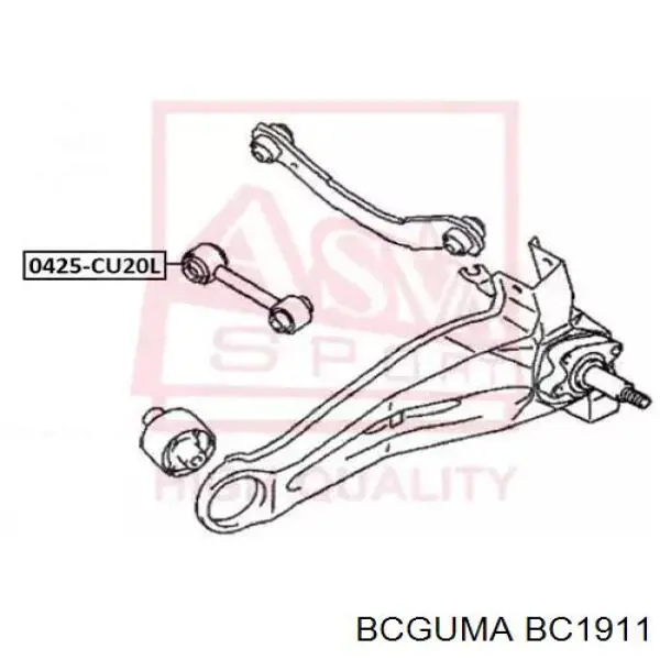 BC1911 Bcguma Сайлентблок задней поперечной тяги