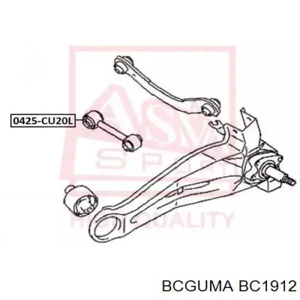 Сайлентблок тяги поперечной, задней подвески Bcguma BC1912 цена, от 5.06 USD