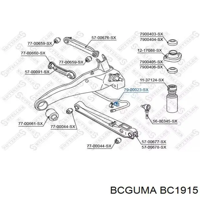 Купить BC1915 Bcguma Втулка заднего стабилизатора