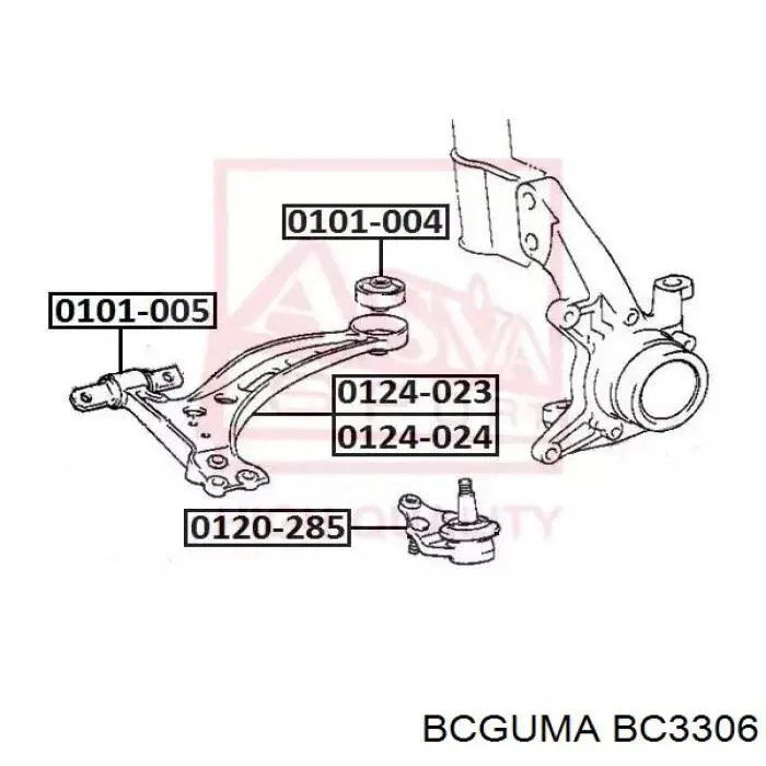 Сайлентблок передней подвески Bcguma BC3306 цена, от 5.32 USD
