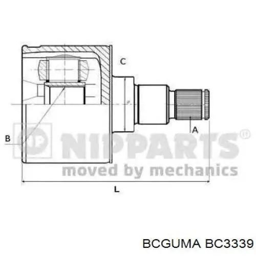 Цапфа задняя правая BC3339 Bcguma