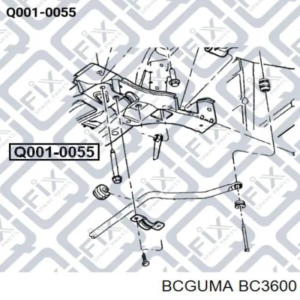 Сайлентблок переднего рычага BC3600 Bcguma
