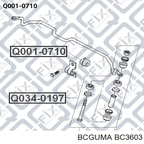 Купить BC3603 Bcguma Втулки переднего стабилизатора