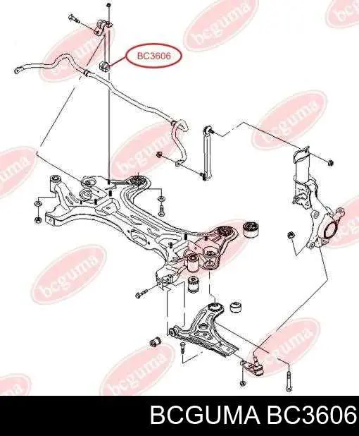 Втулка переднего стабилизатора BC3606 Bcguma