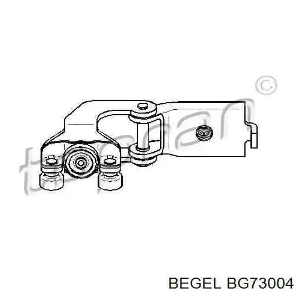 BG 73004 Begel ролик двери боковой (сдвижной правый центральный)