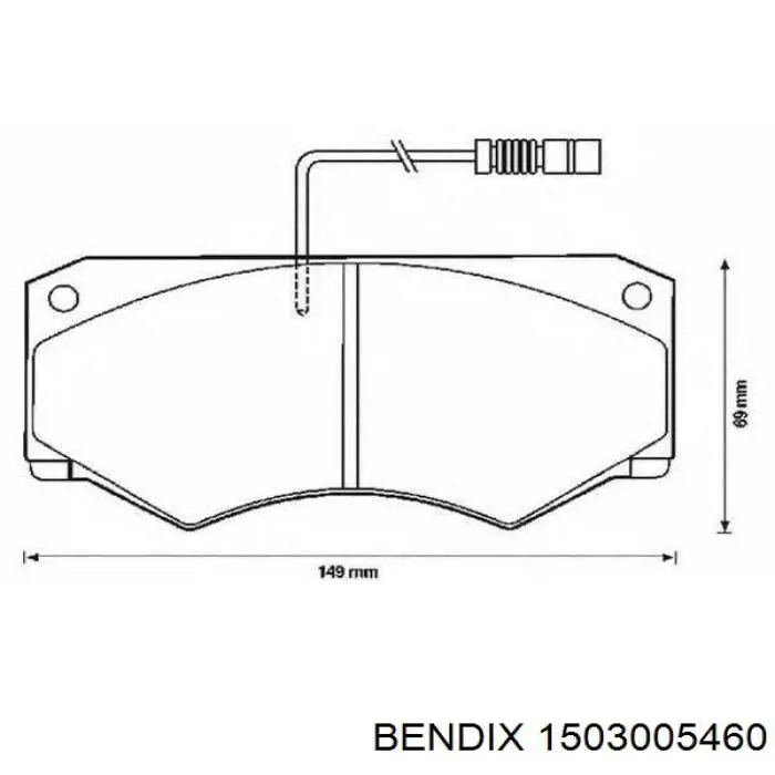 1503015460 Jurid/Bendix накладка тормозная задняя (truck)