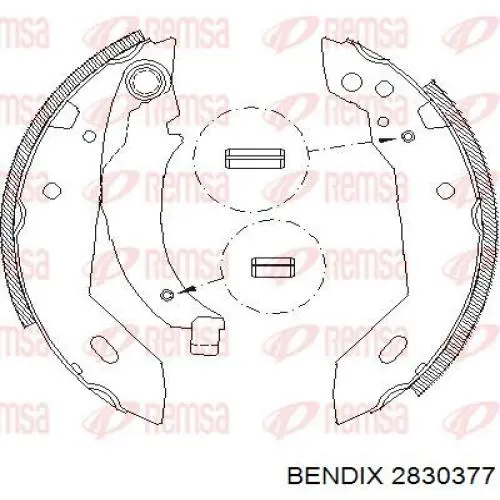 Задние барабанные колодки 2830377 Jurid/Bendix