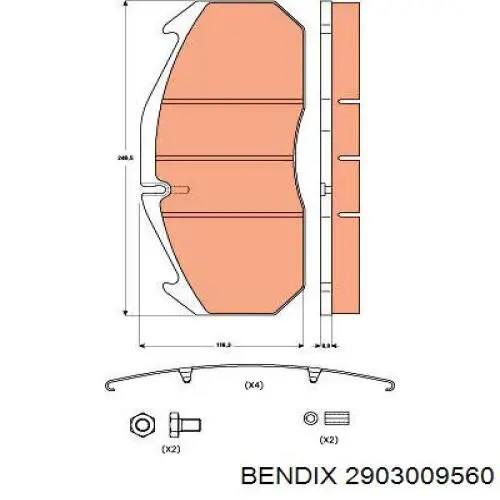 DB2903082 Danblock Колодки передние