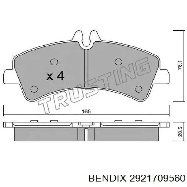 Колодки дисковые  Jurid/Bendix 2921709560 цена, от 32.50 USD