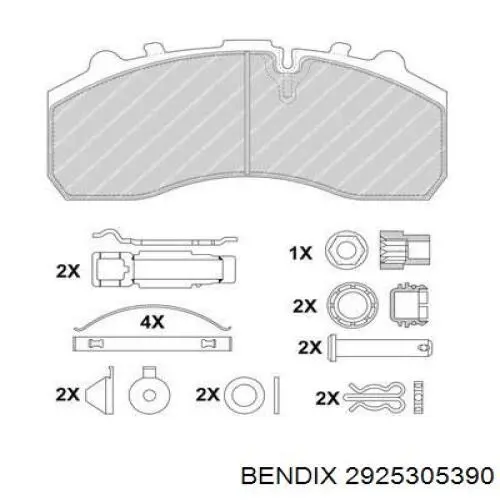 Колодки Jurid/Bendix 2925305390 цена, от 103.37 USD