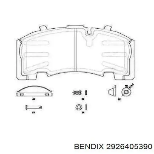 2926405390 Jurid/Bendix Колодки тормозные дисковые комплект