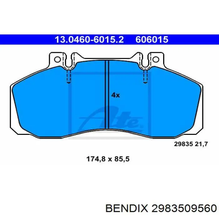 Купить 2983509560 Jurid/Bendix Колодки тормозные задние, дисковые