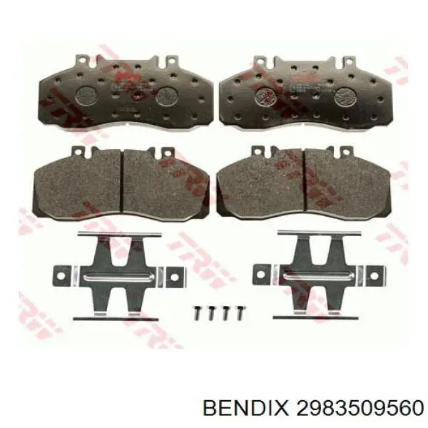 Колодки дисковые  Jurid/Bendix 2983509560 цена, от 30.01 USD