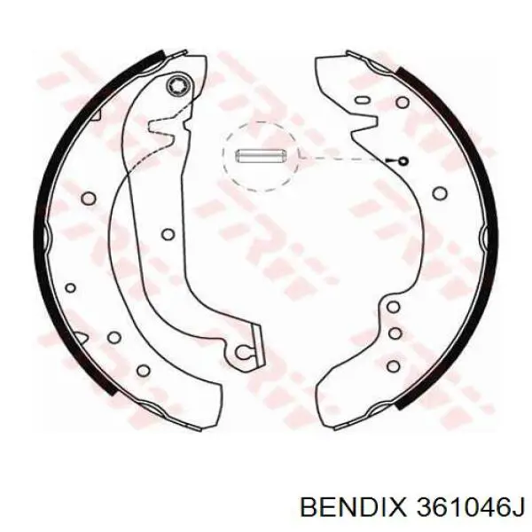 Задние барабанные колодки 361046J Jurid/Bendix